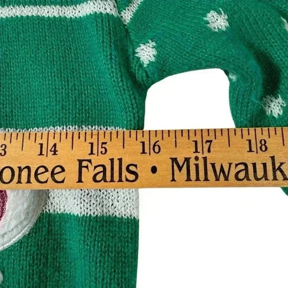 It's Our Time Polar Bear Christmas Ugly Holiday Sweater Girls Size Large - Picture 5 of 10